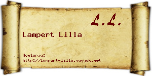 Lampert Lilla névjegykártya